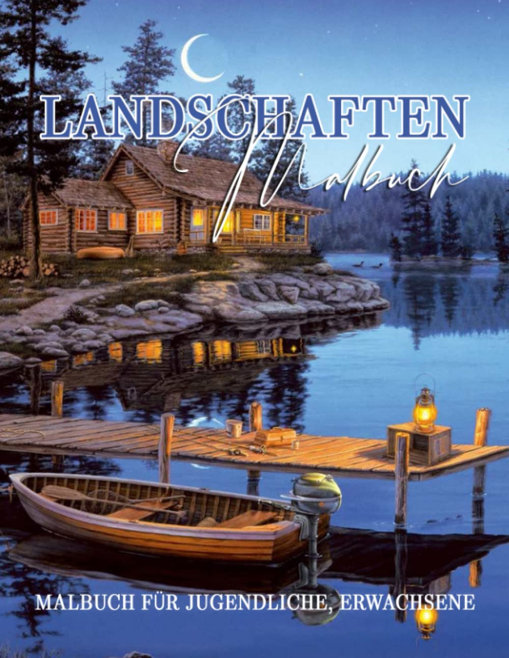 100 Landschaften Malbuch: Wunderschön Landschaftsbilder Illustrationen von Monumente, Schöne Städte, Berge, Ländliche Landschaften und vieles mehr. Ausmalbilder für Entspannung und Stressabbau. Architecture