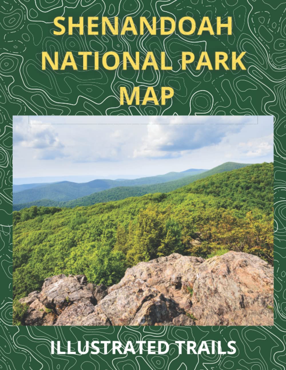 Shenandoah National Park Map & Illustrated Trails: Guide to Hiking , Camping & Exploring Shenandoah Hiking & Cycling