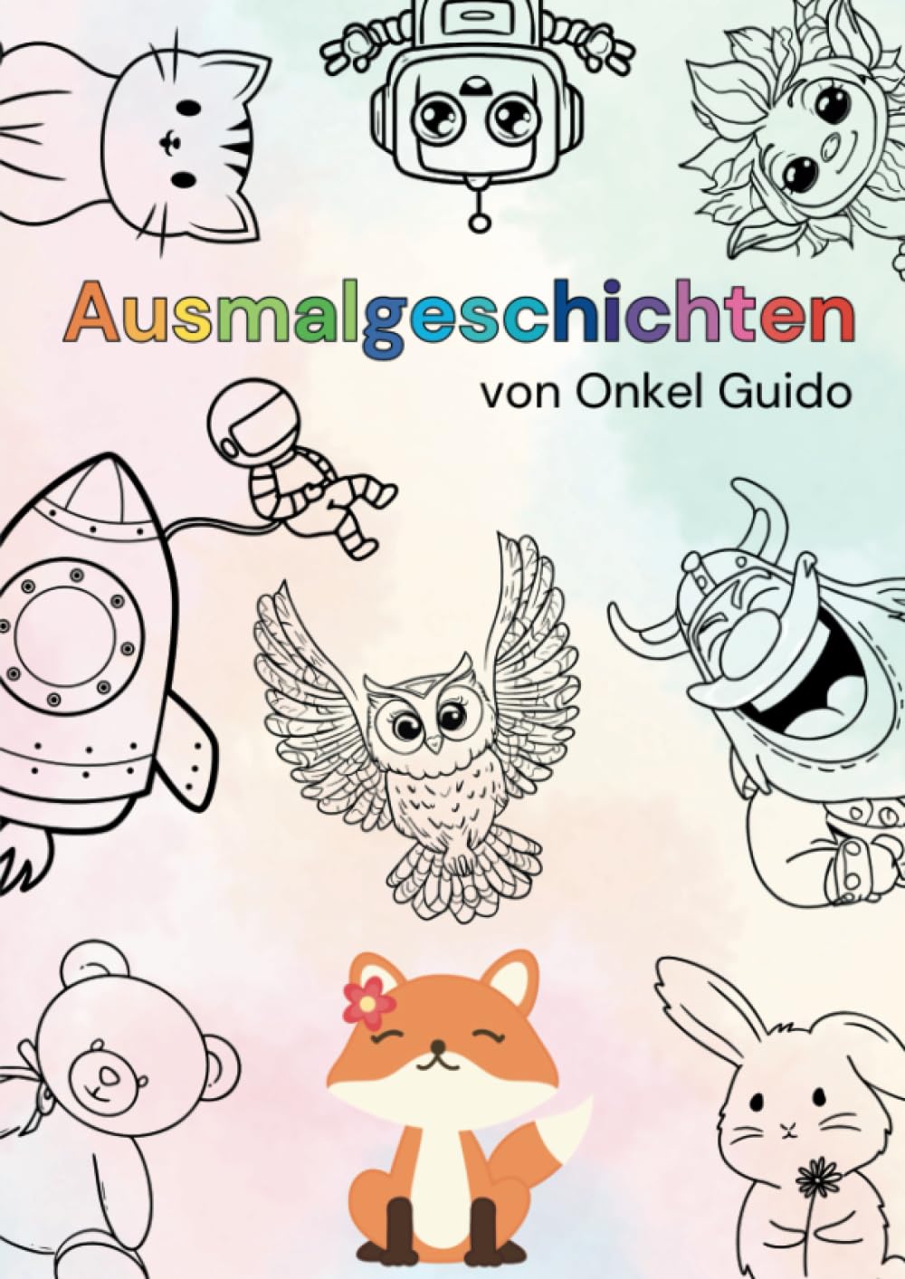 21 Ausmalgeschichten von Onkel Guido (DIN A4): Kurze Kindergeschichten mit Ausmalbild Novels & Short Stories