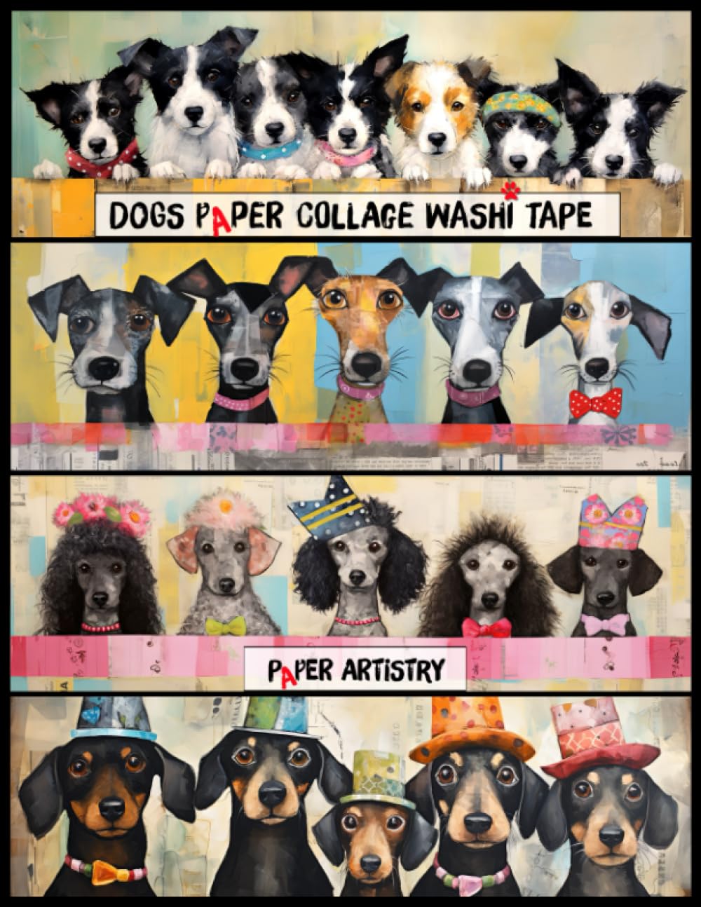 Dogs Paper Collage Washi Tape: Cut & Paste Washi Paper Featuring a Fun Variety of Adorable Dogs and Puppies (Whimsical Washi) Film, Art & Culture