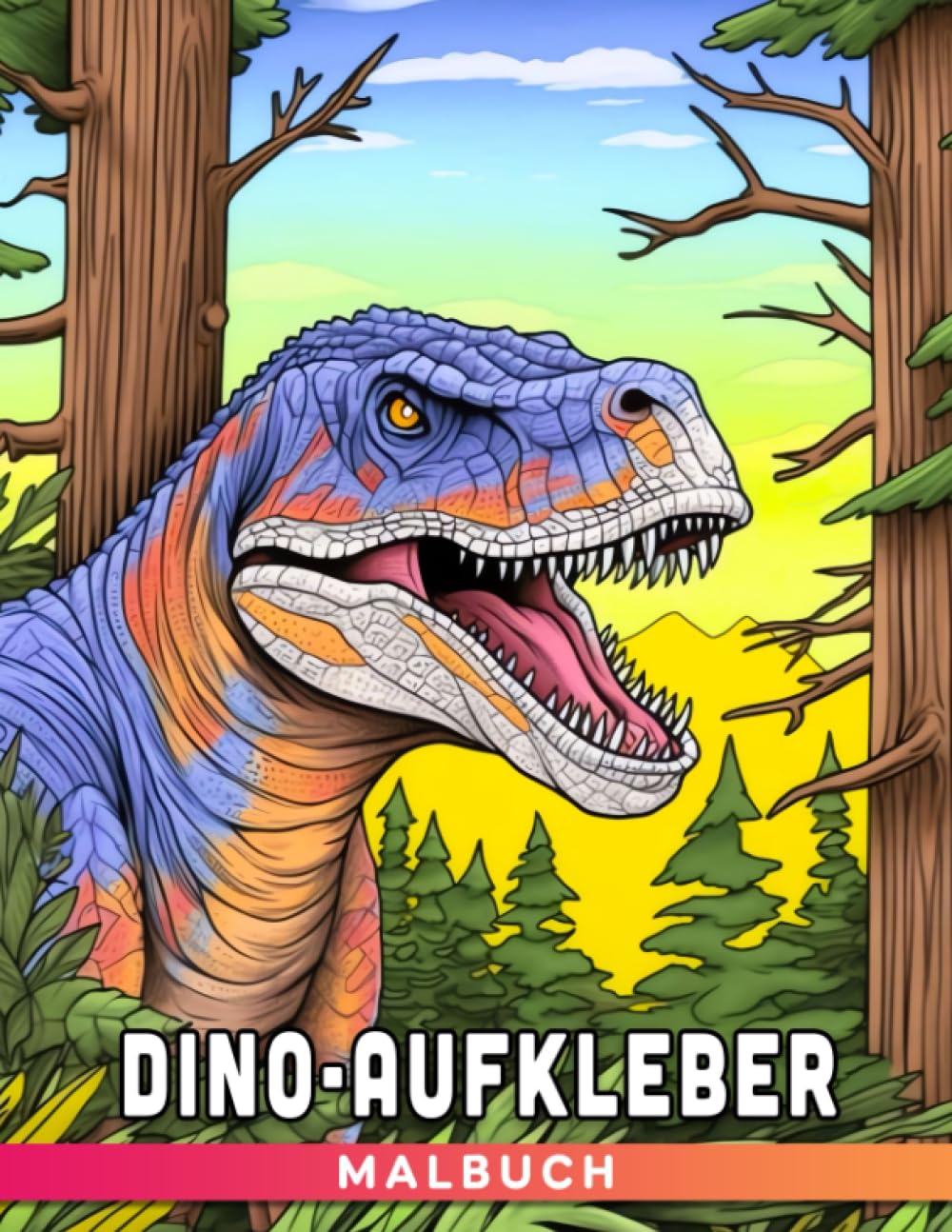 Dino Aufkleber Ausmalbuch: Erstelle prähistorische Welten mit wiederverwendbaren Stickern und Ausmalbildern - Eine spaßige Aktivität für Kinder im Alter von 4-7 Jahren Hobbies & Crafts