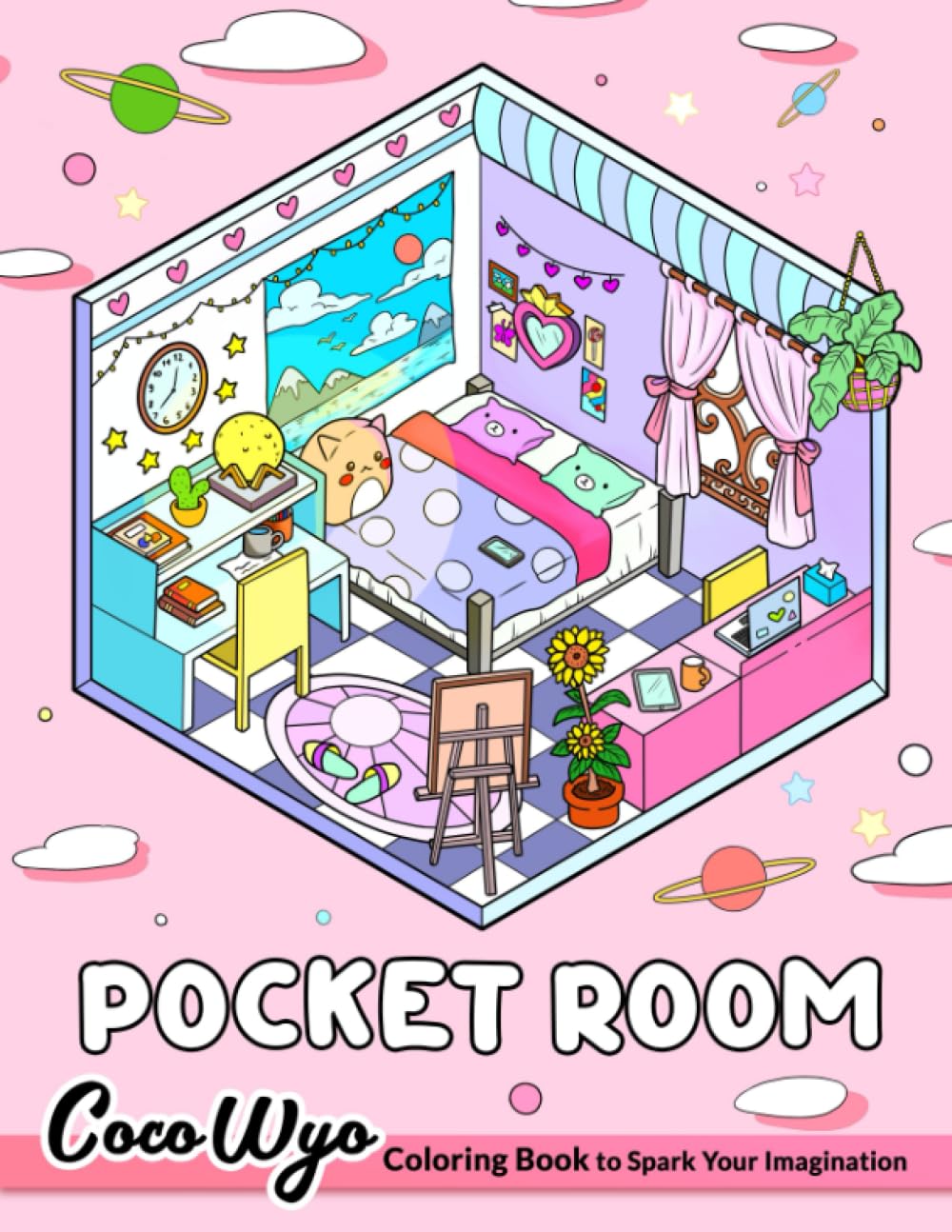 Pocket Room: Coloring Book Features Tiny, Cozy, Beautiful & Peaceful Rooms Illustrations for Relaxation and Stress Relieving book