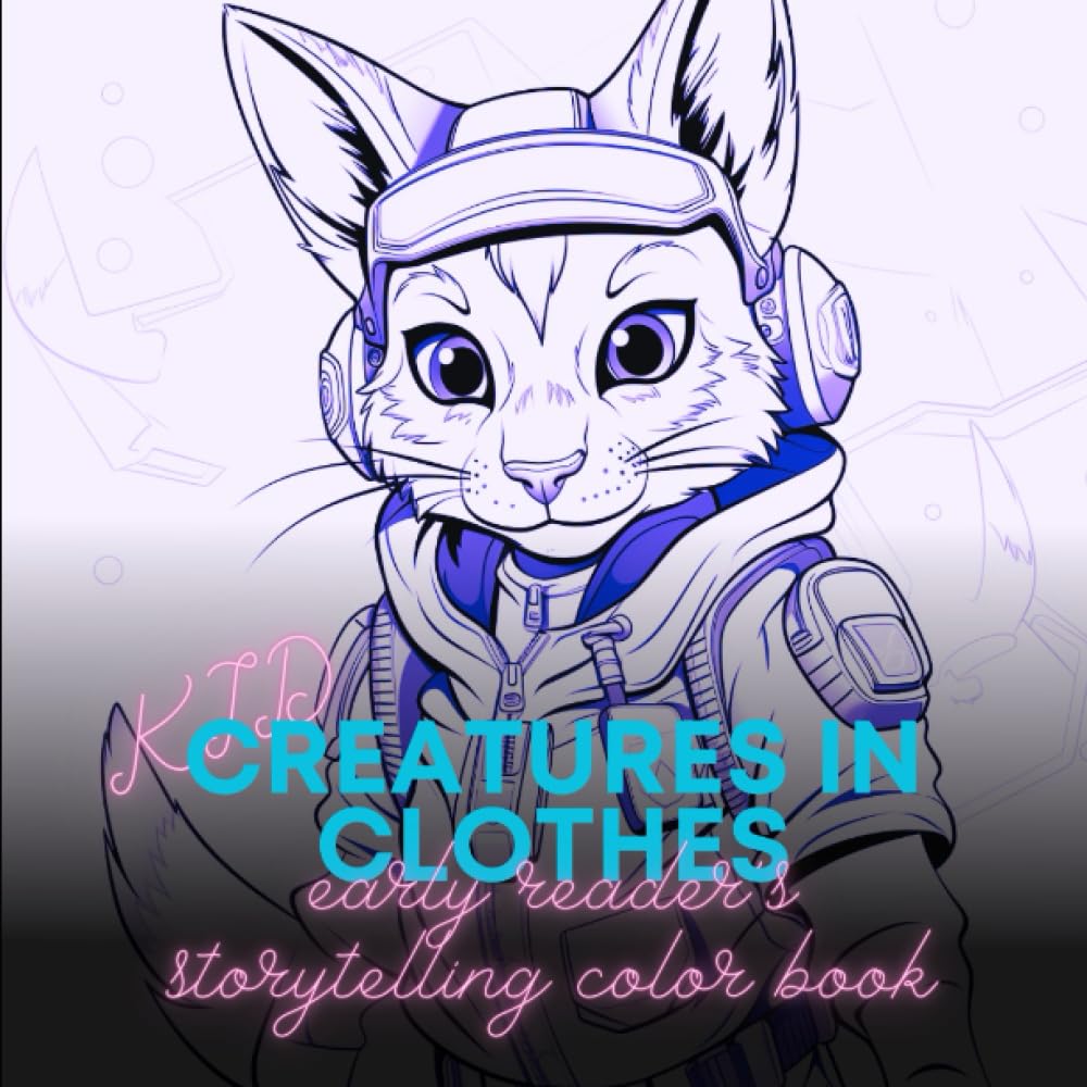 KID Creatures in Clothes: An Early Reader's Animal Coloring Book Novels & Short Stories