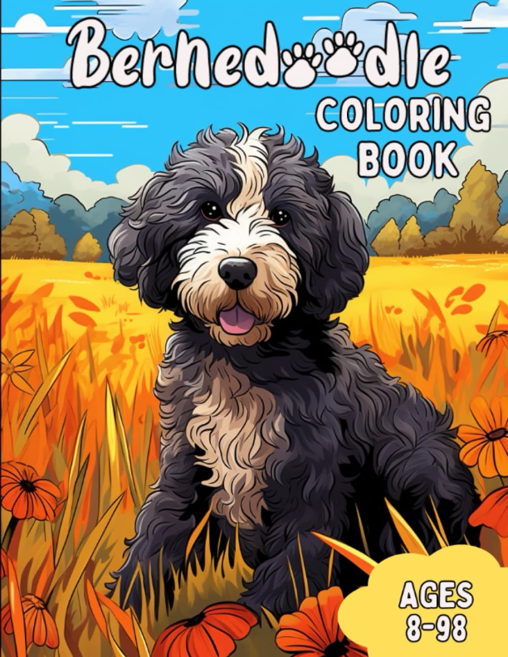Bernedoodle Coloring Book: Awesome Bernedoodle Coloring Book for Anyone Hobbies & Crafts