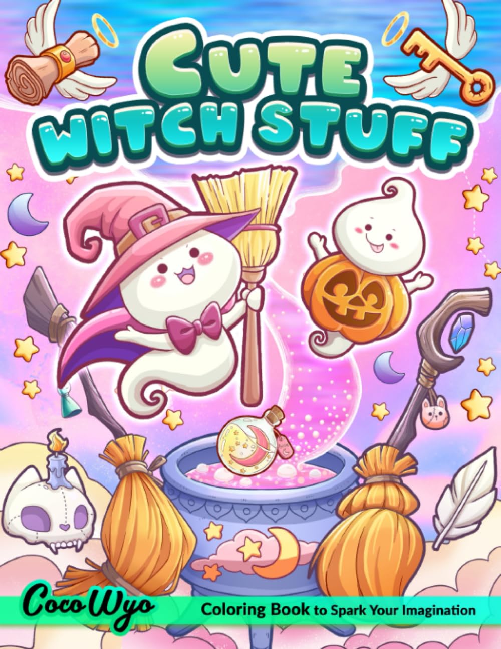 Cute Witch Stuff: Coloring Book Featuring Adorable Witchcraft, Magical Potions and More... for Relaxation & Stress Relief Hobbies & Crafts
