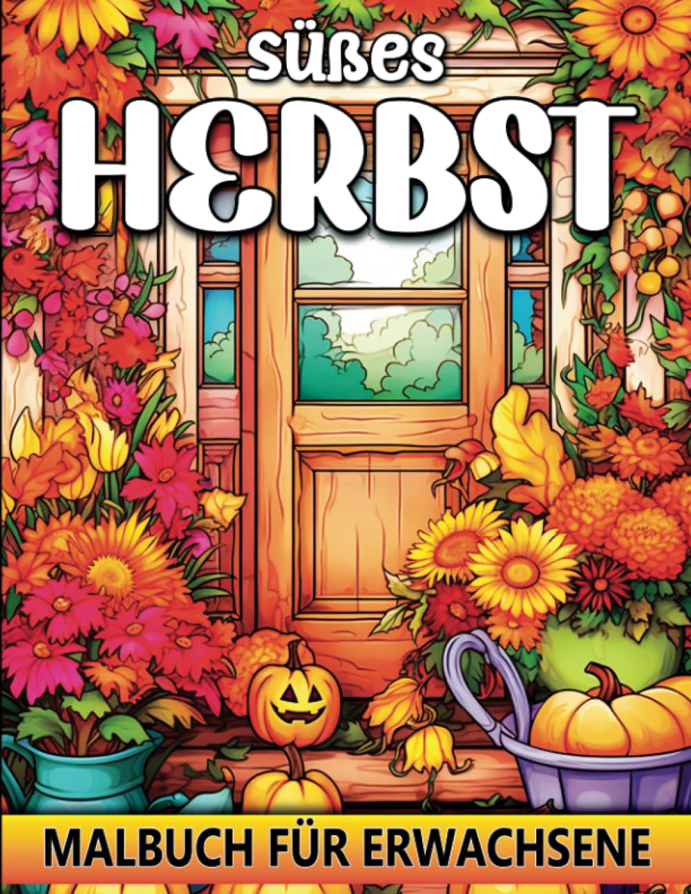 Süßes Herbst Malbuch für Erwachsene: Fesselnde Malentdeckungen in der herbstlichen Landschaft | Malbuch für Erwachsene mit Herbstszenen und schönen Blumen Garden & Plants