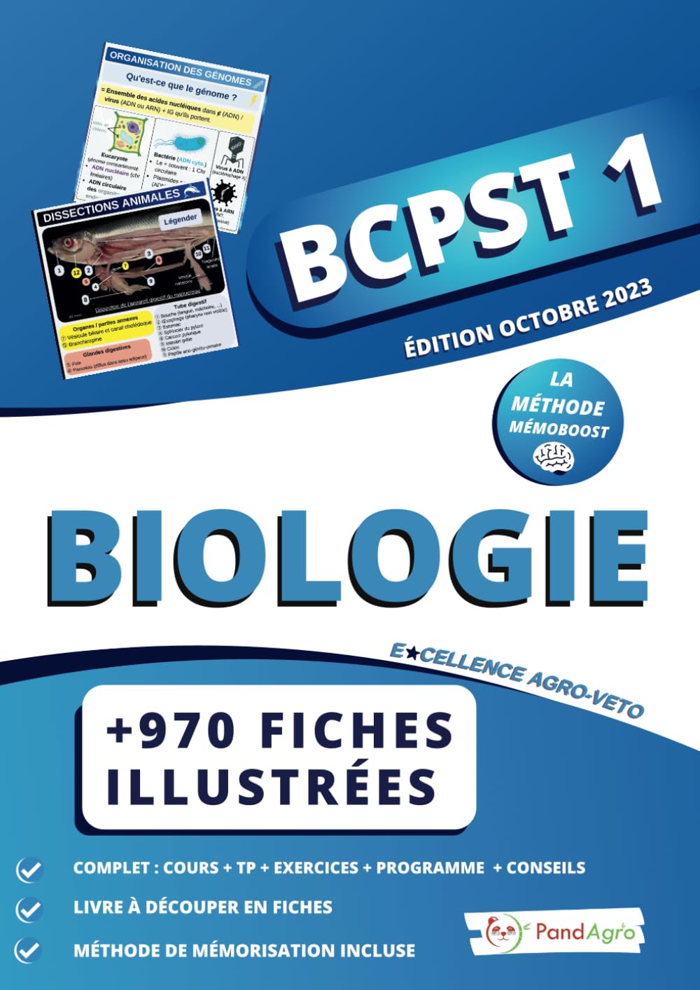 Biologie BCPST 1re année - MÉMOBOOST™ Pandagro - Nouvelle Edition - Livre à fiches découpables et transportables: Complet : Objectif Agro-Véto G2E ENS ... Sciences Cognitives - Mémorisation optimisée book