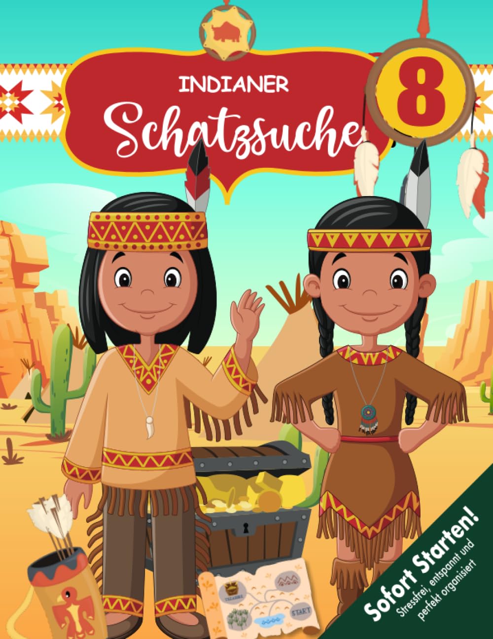 Schatzsuche Kindergeburtstag Indianer ab 8 Jahren: Waki, Nuvo und der gestohlene Schatz - begebt euch mit den beiden Indianern auf ein spannendes Abenteuer! (Bravo Schatzsuche) Non-fiction