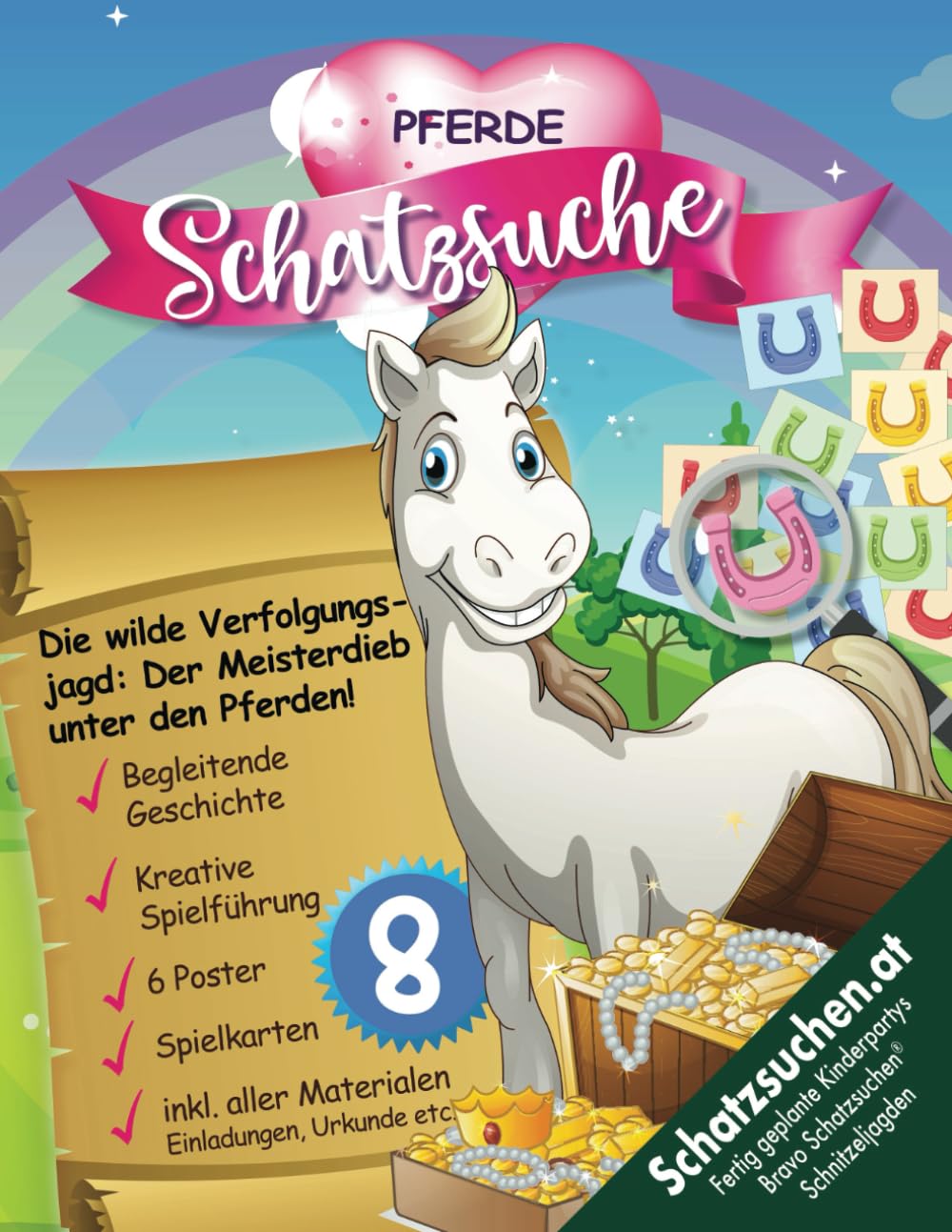 Pferde Schnitzeljagd Kindergeburtstag ab 8 Jahren: Kreativ geplante Schatzsuche mit Hufabdrücke & Spurenlesen. Sofort Starten mit allen Materialien für Pferdeliebhaber*innen (Bravo Schatzsuche) Tiptoi & Games