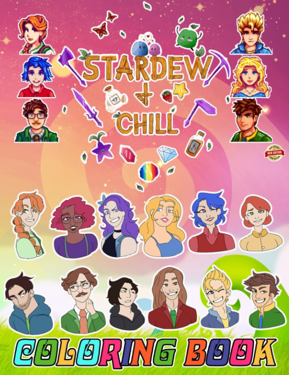 Stardew V Coloring Book for Fan Men Teen Women Kid Student: A Jumbo Colouring for Kids Ages 4-7,8-12, Girls, and Adults | With +40 High Quality ... | Perfect Gift For Stress Relief And Unwind Manga