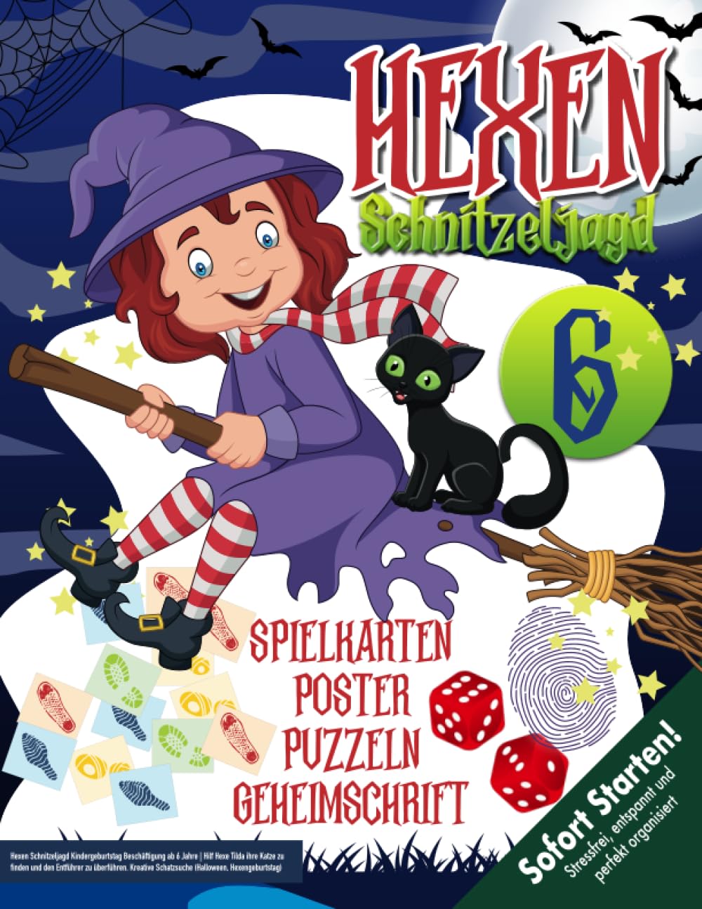 Hexen Schnitzeljagd Kindergeburtstag Beschäftigung ab 6 Jahren: Hilf Hexe Tilda ihre Katze zu finden und den Entführer zu überführen. Kreative ... Hexengeburtstag) (Bravo Schatzsuche) Tiptoi & Games