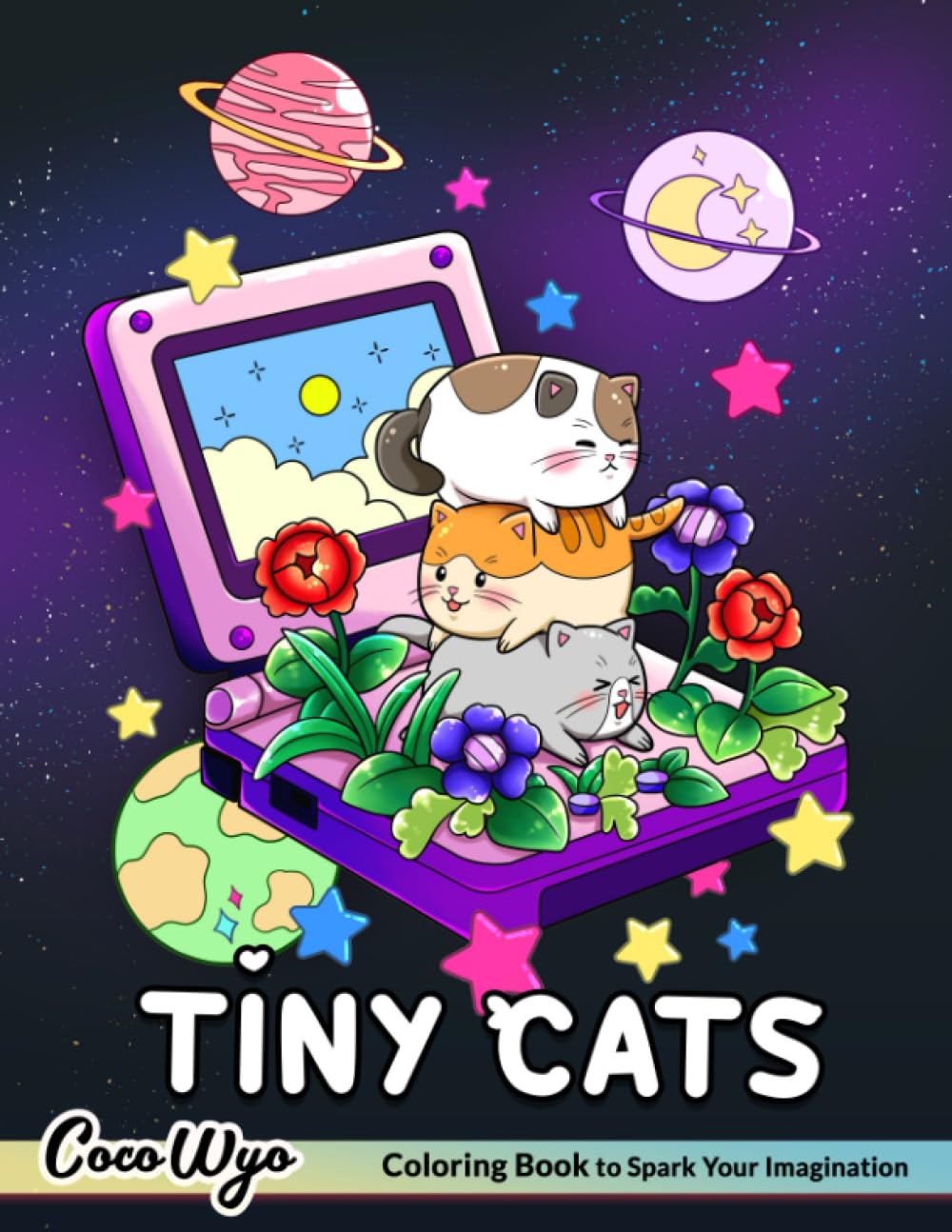Tiny Cats: A Colorful Journey into The Magical World with Cute Little Cat for Stress Relief & Relaxation Hobbies & Crafts