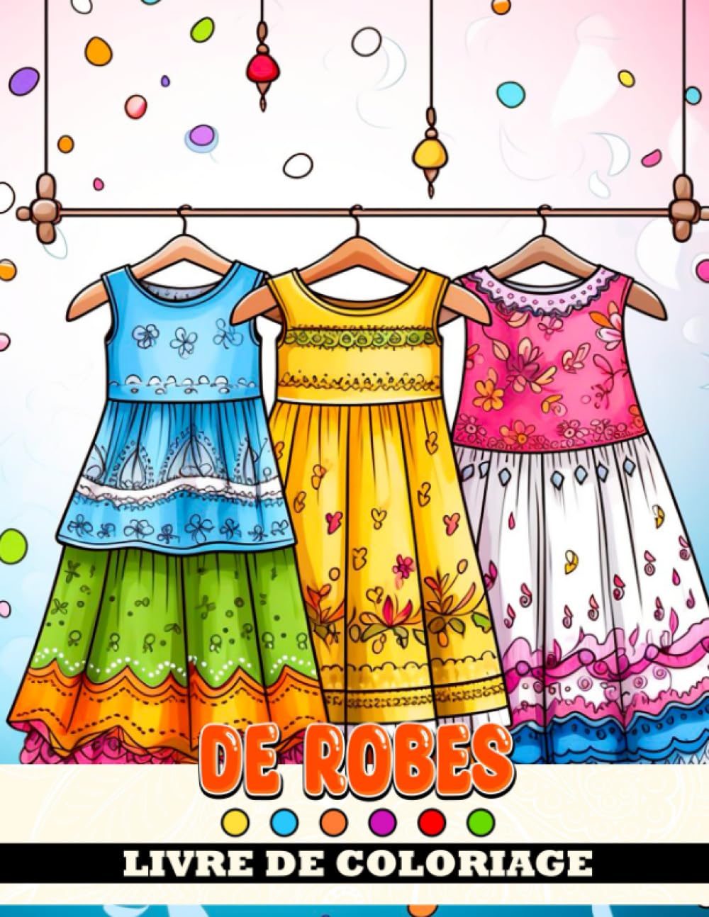 Livre de coloriage de robes: De magnifiques robes et des designs d'accessoires book