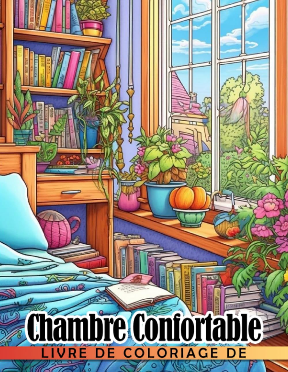Livre de coloriage de chambre confortable: Des pages de coloriage présentant des illustration book