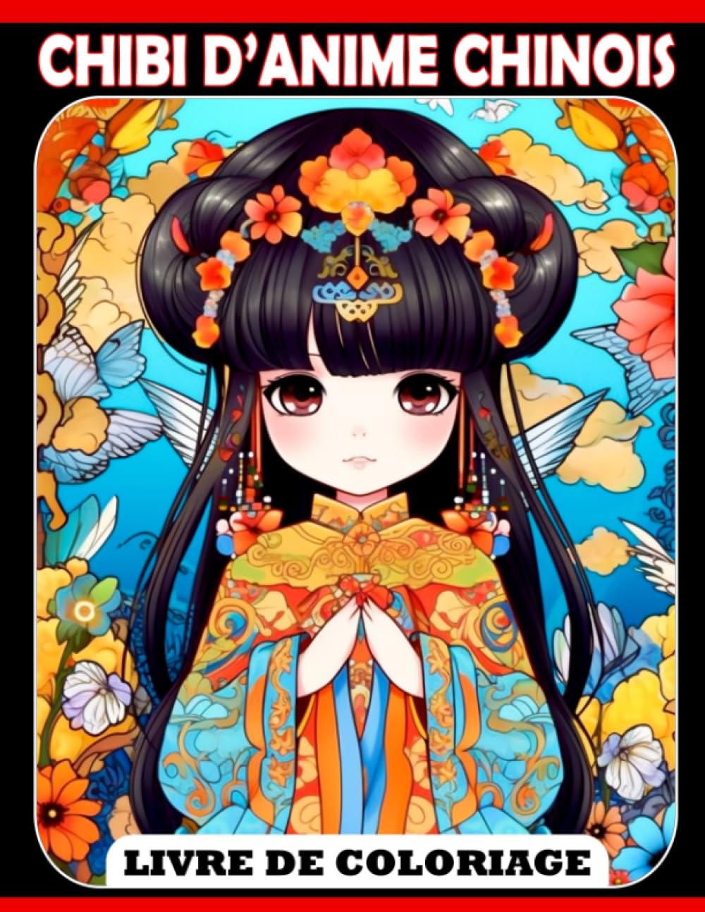 Livre de coloriage Chibi d'anime chinois: Illustration Premium pour garçons filles adolescen Non-fiction