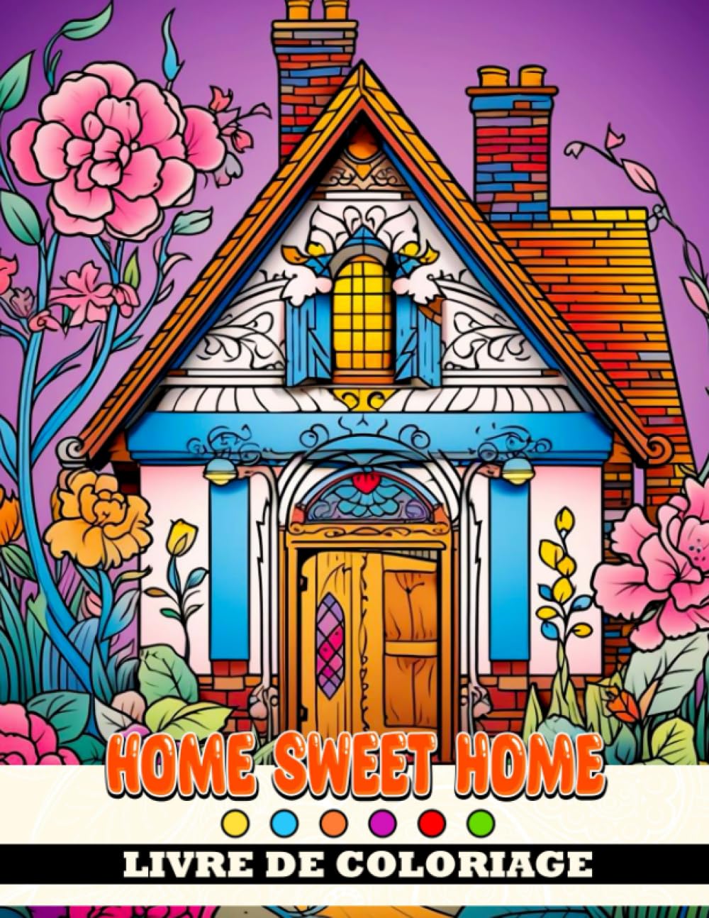 Livre de coloriage "Home Sweet Home": Des pages de coloriage pour adultes mettant en ved book
