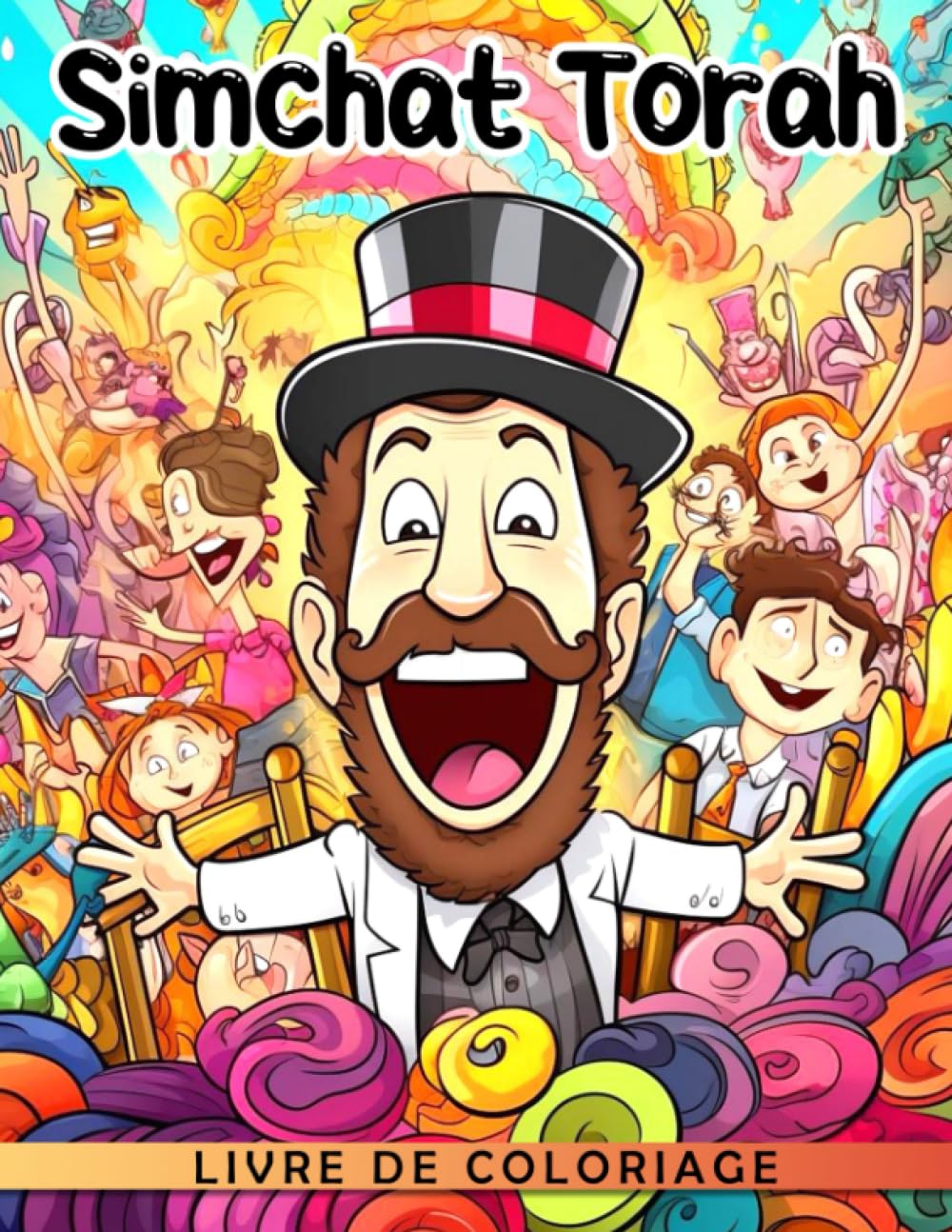 Livre de coloriage de Simchat Torah: Pages de coloriage merveilleuses avec des illustra book