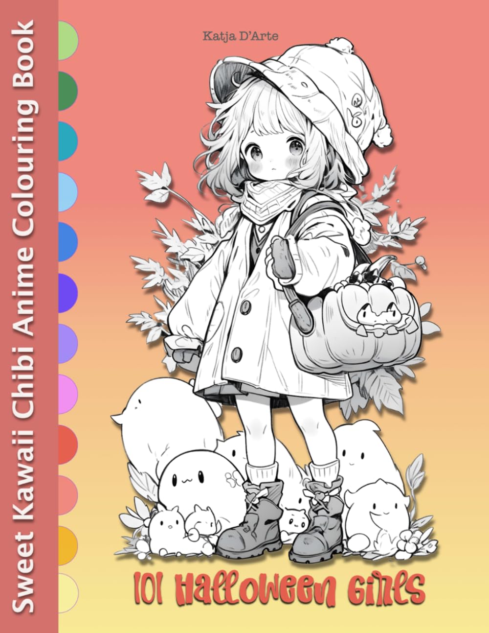 101 Halloween Girls: Sweet Kawaii Chibi Anime Colouring Book for Inspiration, Relaxation, Stress Relief and Mindfulness Manga