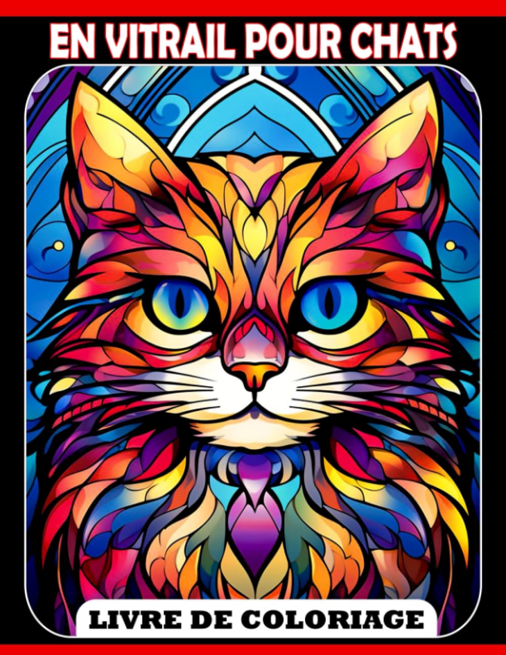 Livre de coloriage en vitrail pour chats: Fabuleuses pages de coloriage pour adultes mettant book