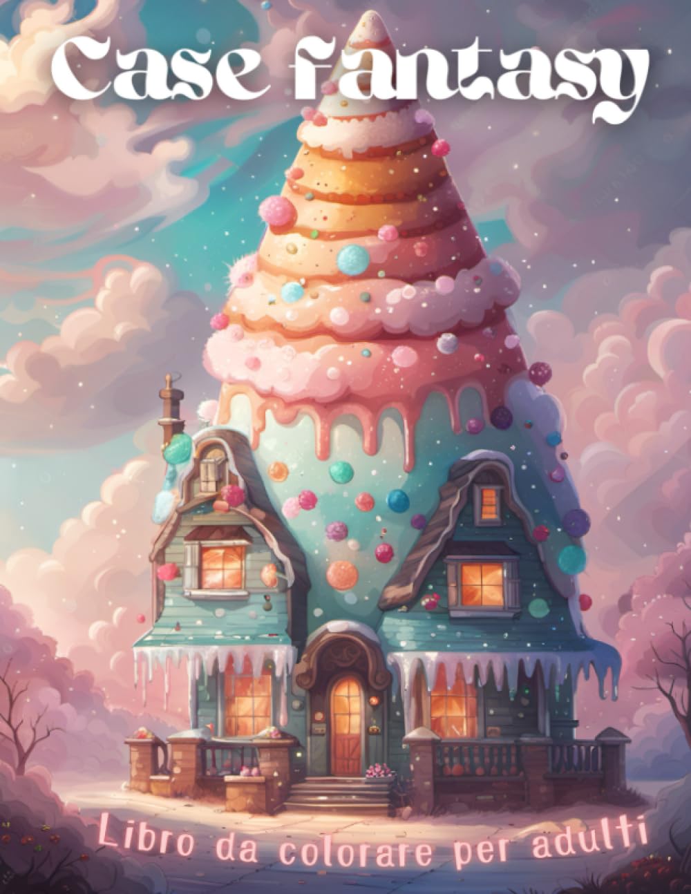 Case fantasy: Libro da colorare per adulti | rilassati con bellissime case fantasy | Un mondo incantato dove immergersi | Copertina flessibile | Carta qualità crema | libro da colorare antistress Arts & Music