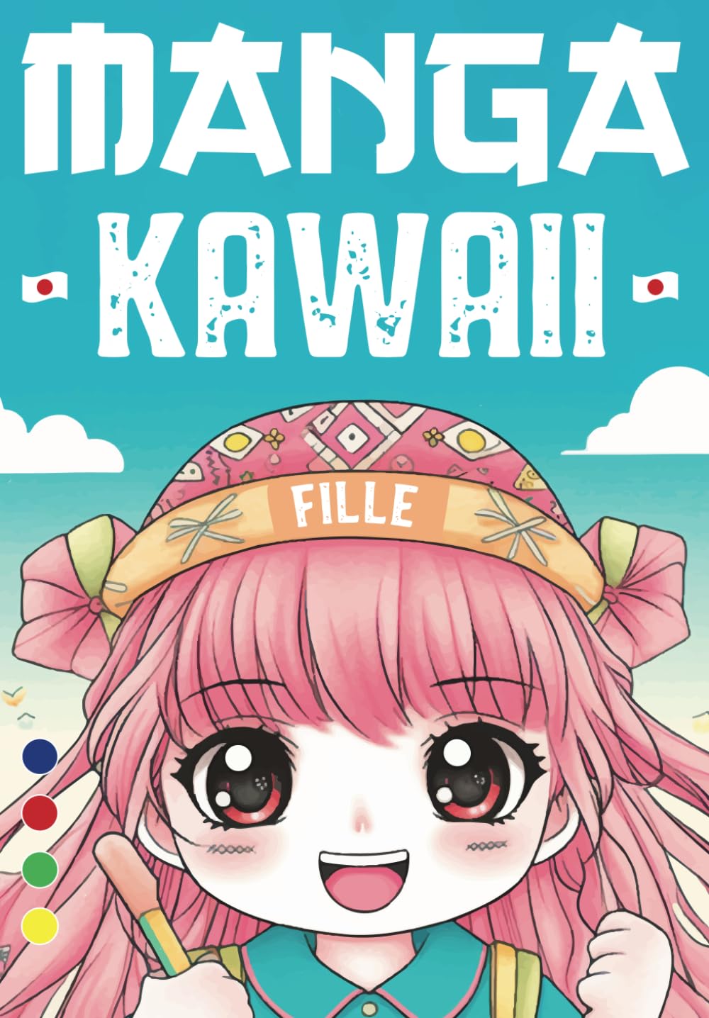 Cahier de coloriage Manga Fille Kawaii: Livre de coloriage de 50 pages facile pour les enfants book