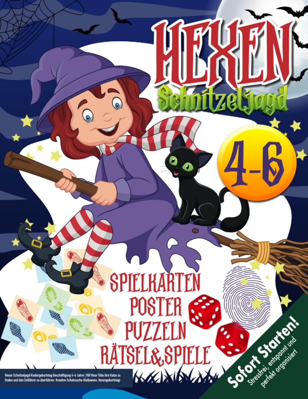 Hexen Schnitzeljagd Kindergeburtstag Beschäftigung 4-6 Jahre: Hilf Hexe Tilda ihre Katze zu finden und den Entführer zu überführen. Kreative ... Hexengeburtstag) (Bravo Schatzsuche) Non-fiction