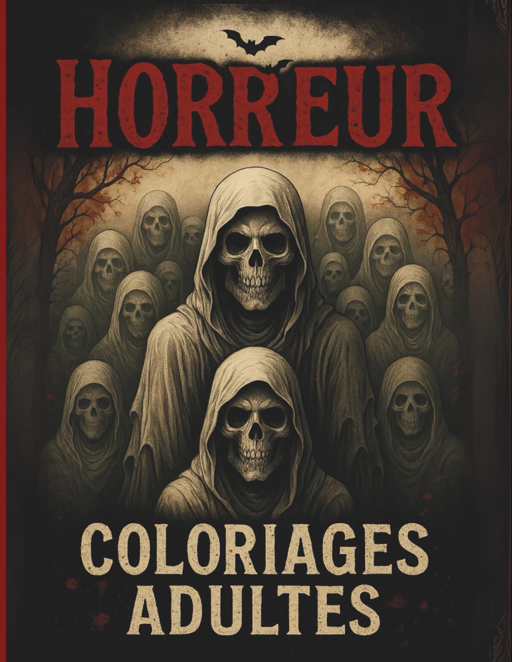 Ghost Horreur Coloriages adultes: Plus de 50 dessins pour ados et adultes | Créations d'horreurs gothiques et terrifiantes pour Halloween | Cadeau d'art-thérapie anti-stress et zen book