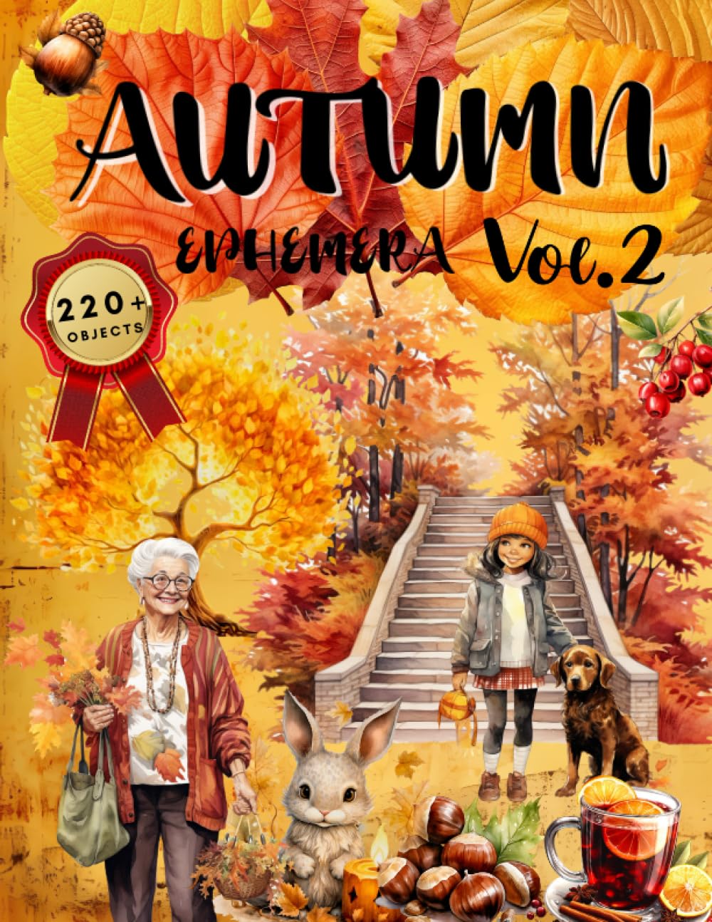 Autumn Ephemera Book Vol.2: High Quality Images Of Bunny and Maple For Paper Crafts, Scrapbooking, Mixed Media, Junk Journals, Decorative Art, Artist Trading Cards, and More. Hobbies & Crafts