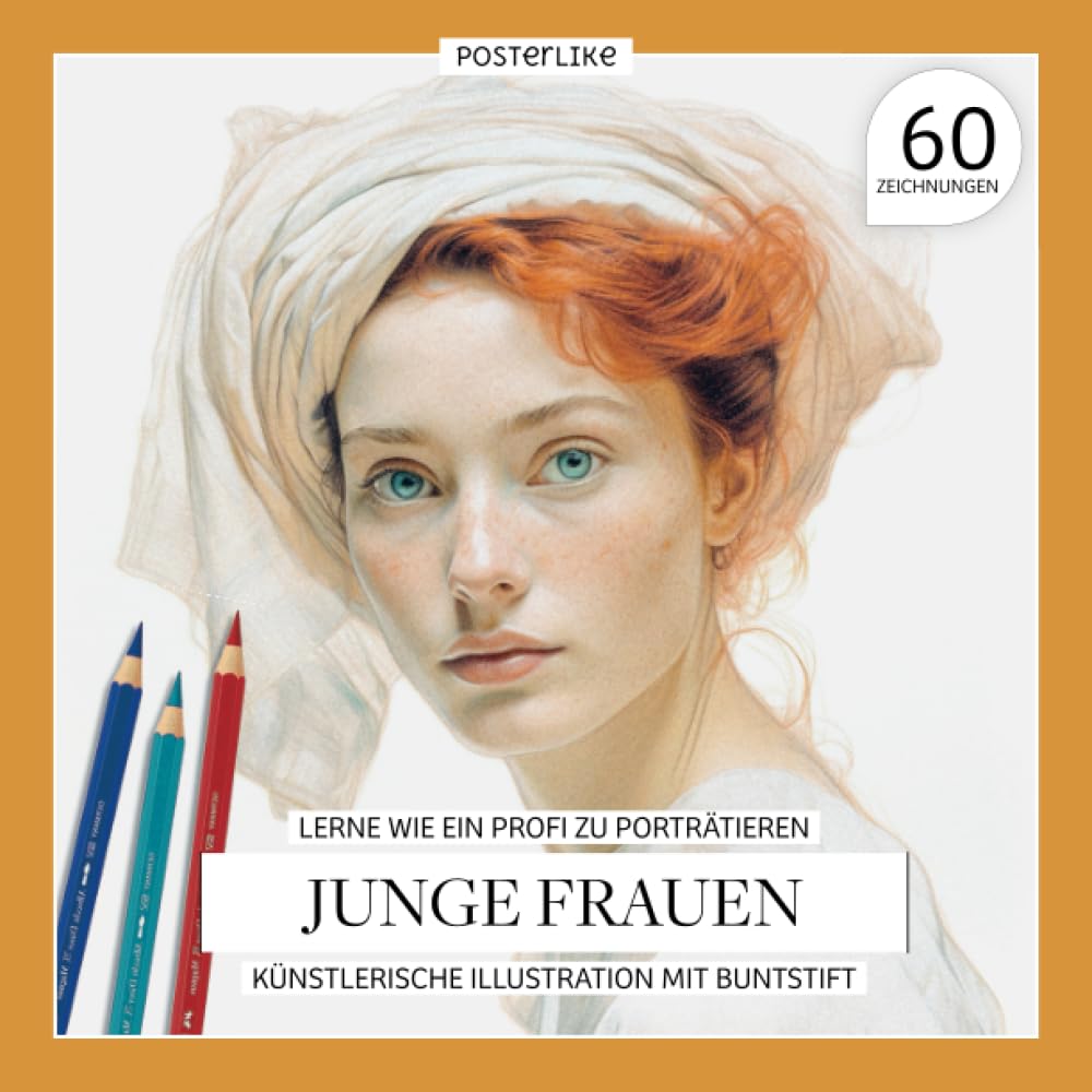Lerne wie ein Profi zu porträtieren Junge Frauen. Künstlerische Illustration mit Buntstift: Techniken und Geheimnisse, um das Wesen weiblicher Jugend ... Zeichnen und Farbe in realistischen Porträts) Arts & Music