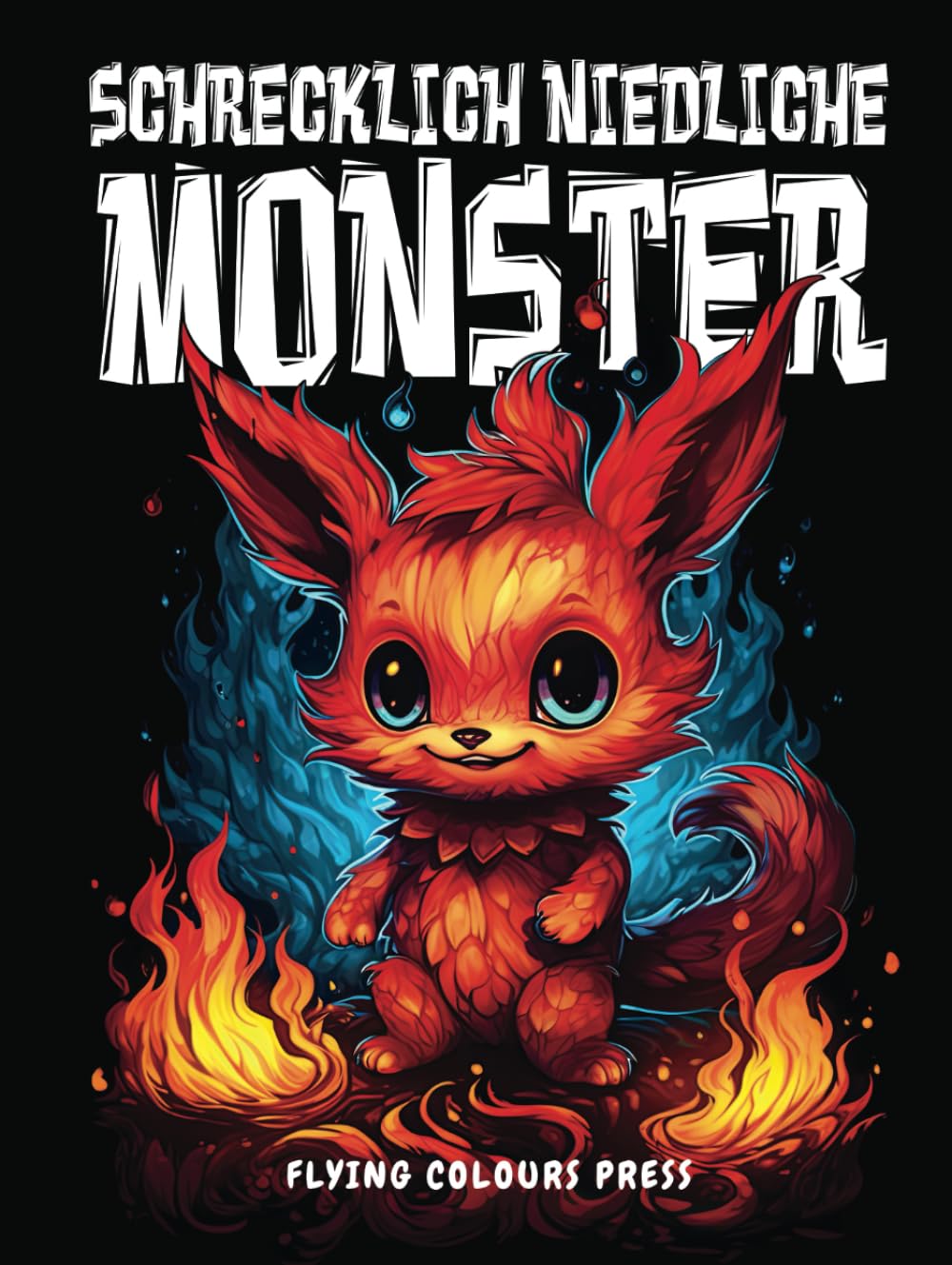 Schrecklich niedliche Monster: Das Malbuch für Erwachsene und Jugendliche mit gruseligen und süßen Fantasiewesen zur Entspannung & Stressabbau Manga