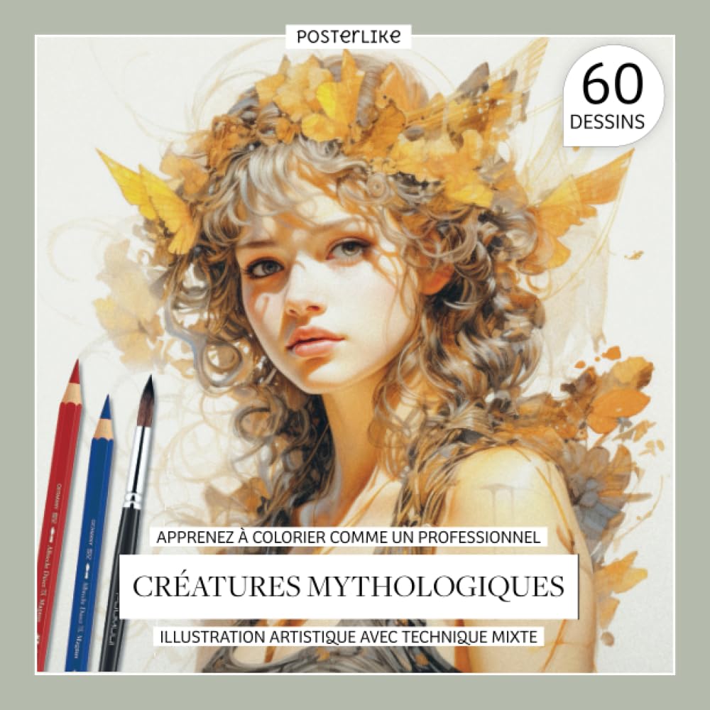 Apprenez à colorier comme un professionnel Créatures Mythologiques. Illustration artistique avec technique mixte: Combinant des techniques pour des portraits épiques book