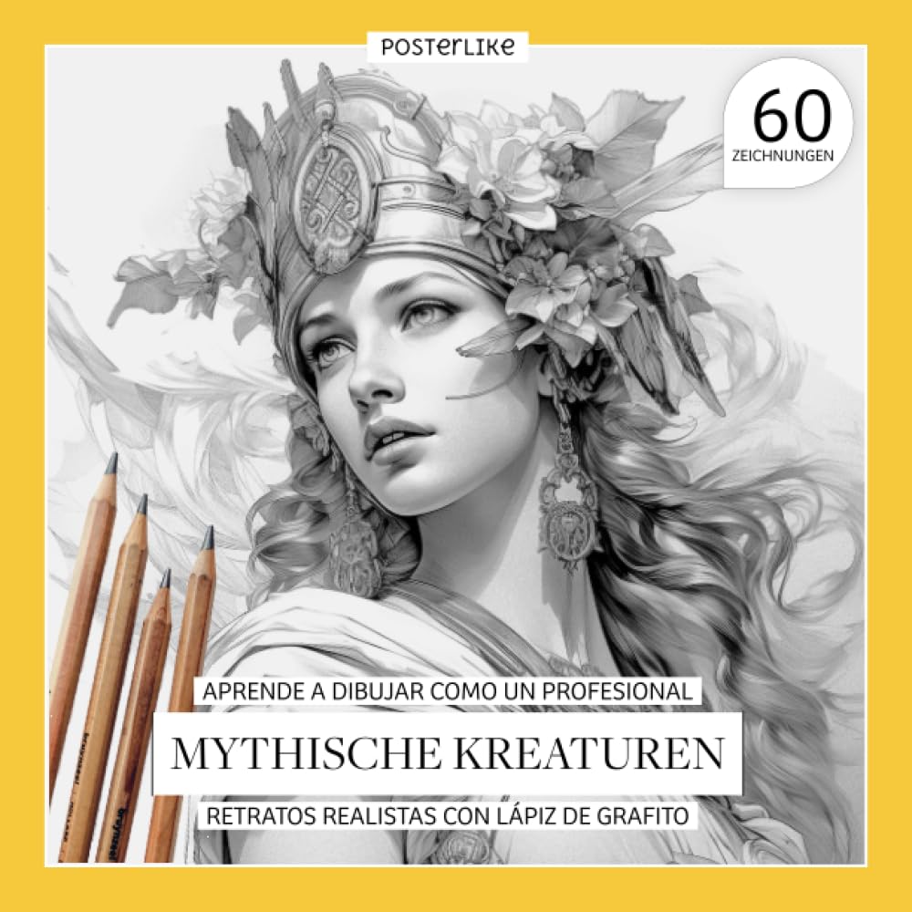 Lerne wie ein Profi zu zeichnen Mythische Kreaturen. Realistische Porträts mit Graphitstift: Realistische künstlerische Zeichnung von fantastischen Wesen (Porträts des Kollektiven Imaginären) Arts & Music