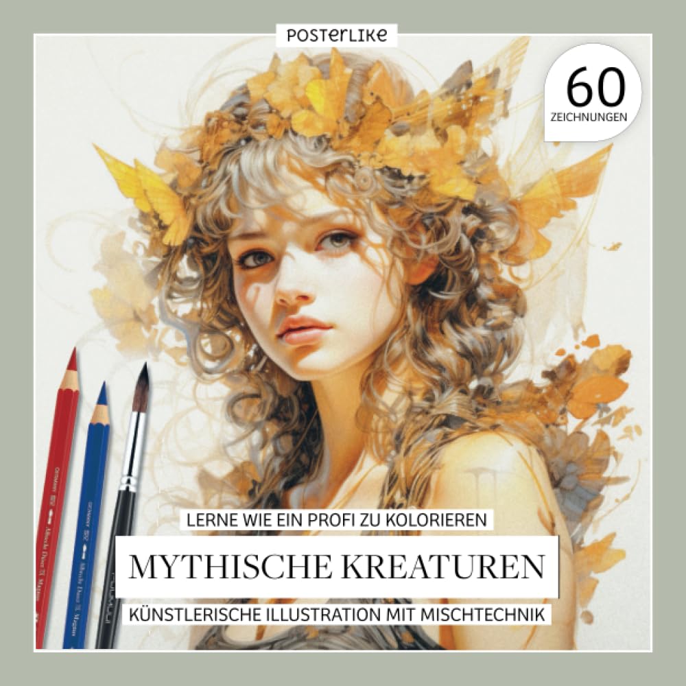Lerne wie ein Profi zu kolorieren Mythische Kreaturen. Künstlerische Illustration mit Mischtechnik: Techniken kombinieren für epische Porträts (Porträts des Kollektiven Imaginären) Arts & Music