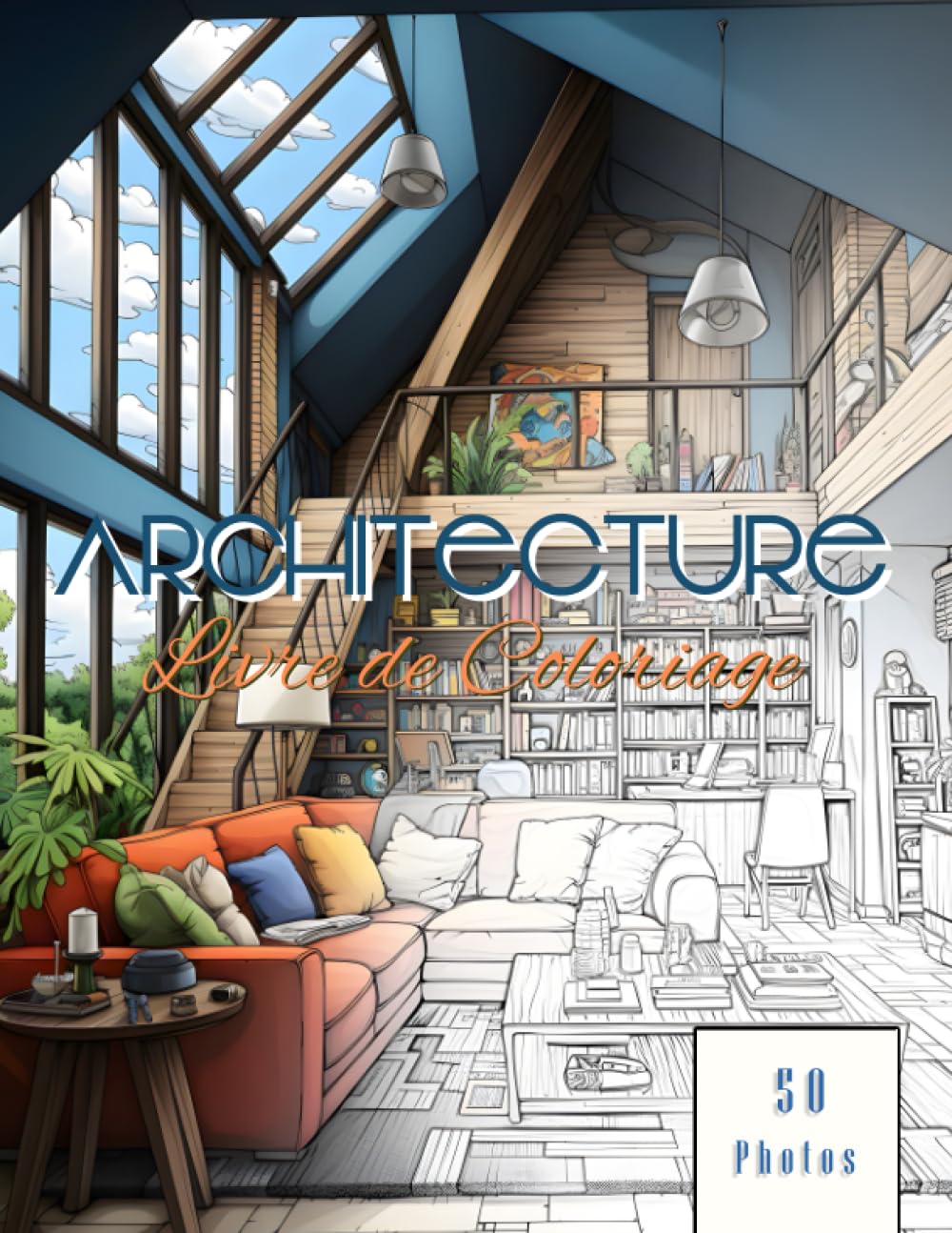 Livre De Coloriage Architecture: Destiné aux Enthousiastes du Design d'Intérieur ; Pour les Grandes Personnes et les Petits, Art de Décoration et Mobilier Propices à la Détente Psychologique. book