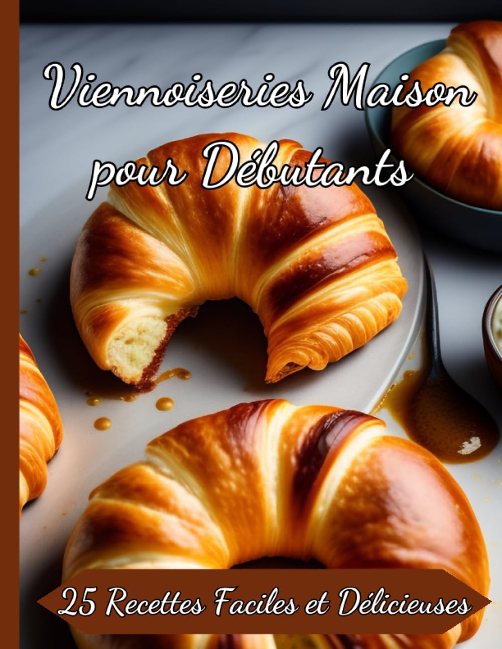 Viennoiseries Maison pour débutants : 25 recettes faciles et délicieuses + 3 recettes Bonus: livre de recettes de viennoiseries maison, carnet de recettes book