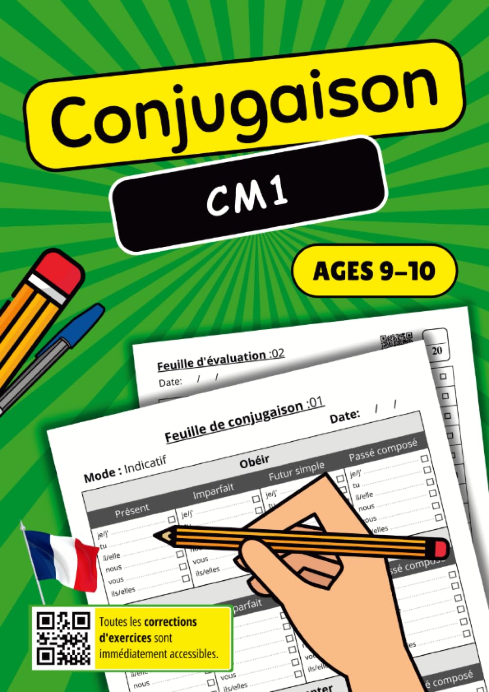 Conjugaison CM1: Cahier d'Exercices Complet pour Maîtriser les Verbes Français - Entraînement Adapté au Niveau CM1 Education & Training