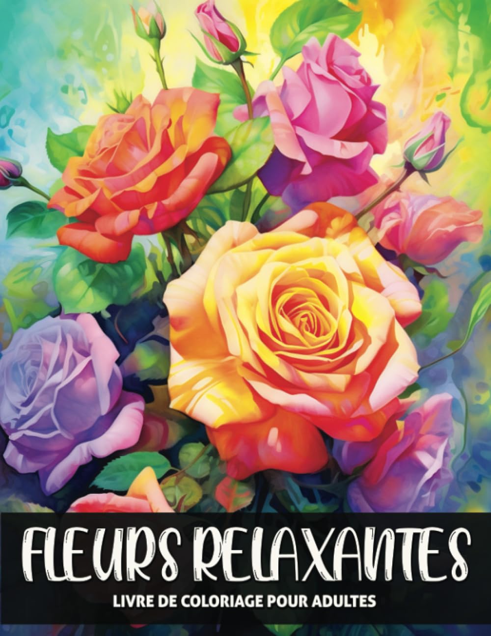 Fleurs Relaxantes: Livre de Coloriage pour Adultes avec des Designs Floraux Époustouflants book