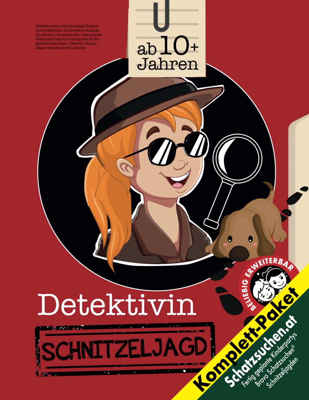 Detektivinnen Schnitzeljagd Schatzsuche Mädchen Kindergeburtstag ab 10 Jahren (Grundschüler): Spannende Fallermittlung mit Fußspuren & Fingerabdrücke lesen. Detektiv-Hacks, Cäsar-Geheimschriftscheibe Tiptoi & Games