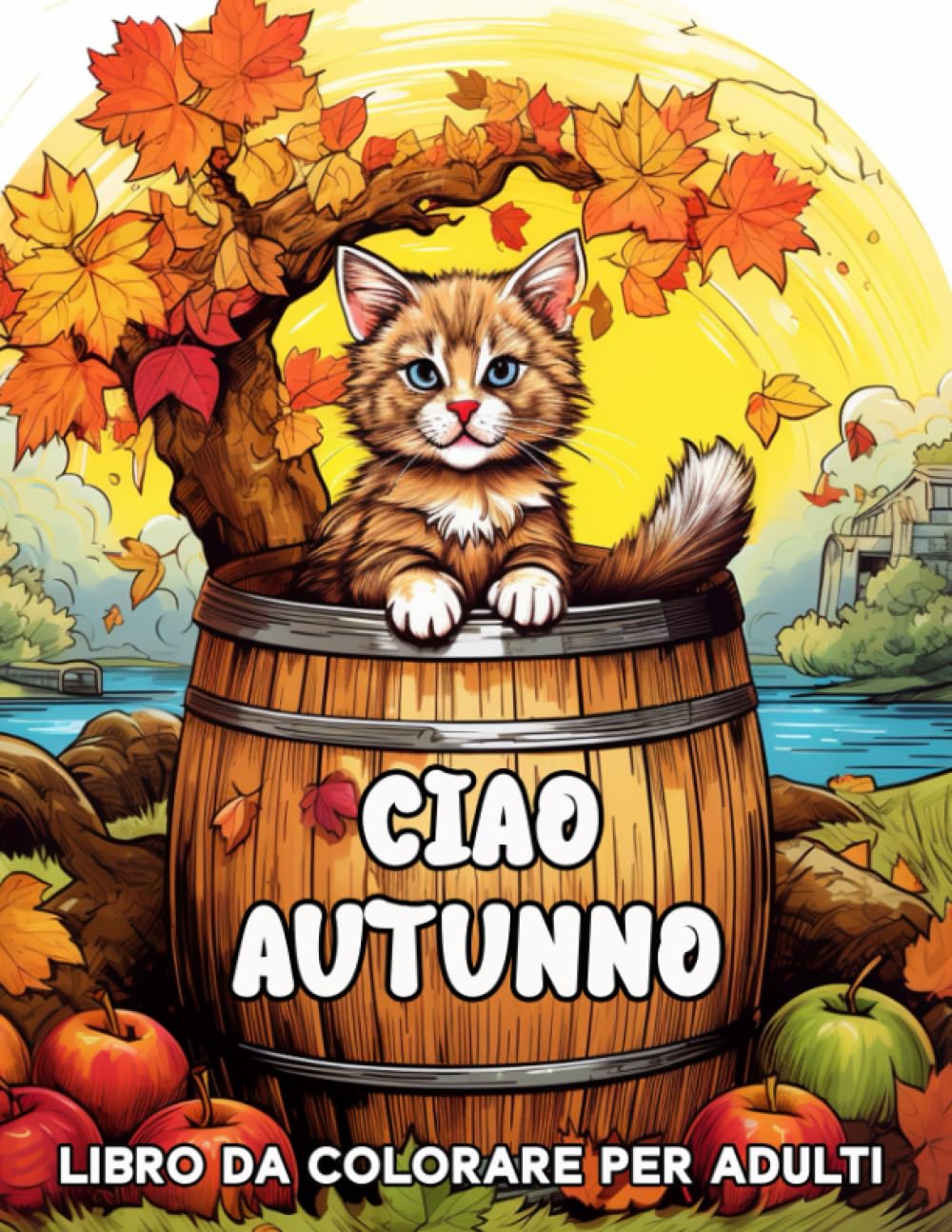 Autunno Libro da Colorare per Adulti: Bellissime Immagini con Scene Autunnali che Incantano il Relax Architecture