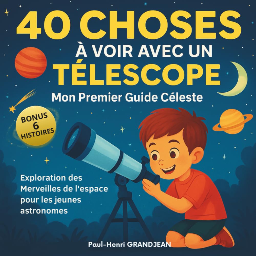 40 Choses à voir avec un Télescope: Mon Premier Guide Céleste : Exploration des Merveilles de l'espace pour les Jeunes Astronomes Professional & Reference Books