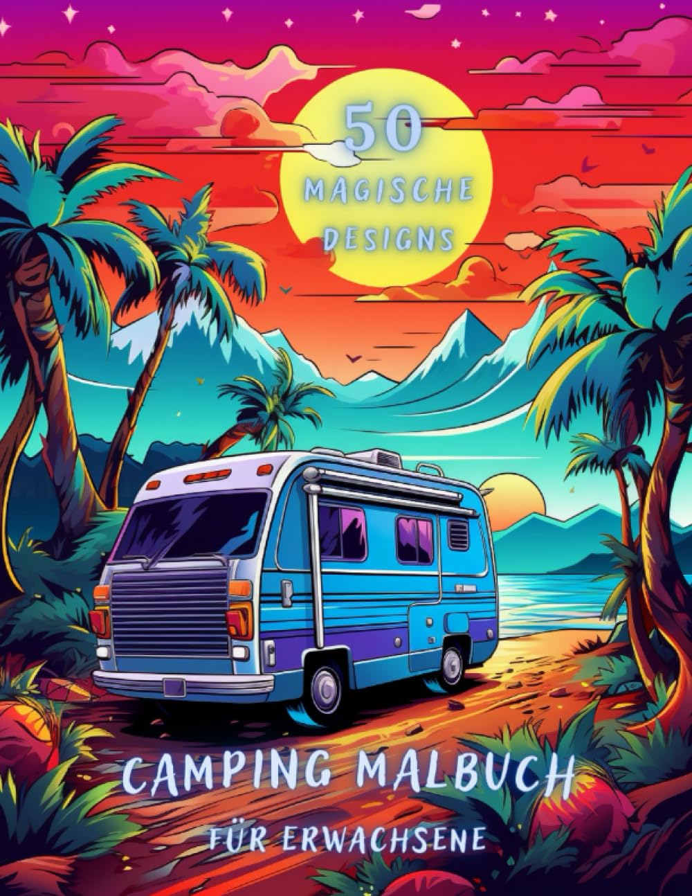 Camping Malbuch für Erwachsene: Mit Darstellungen von Camping-Vans, Zelten und wunderschönen Naturkulissen werden Sie in die Welt des Campingabenteuers eintauchen Arts & Music