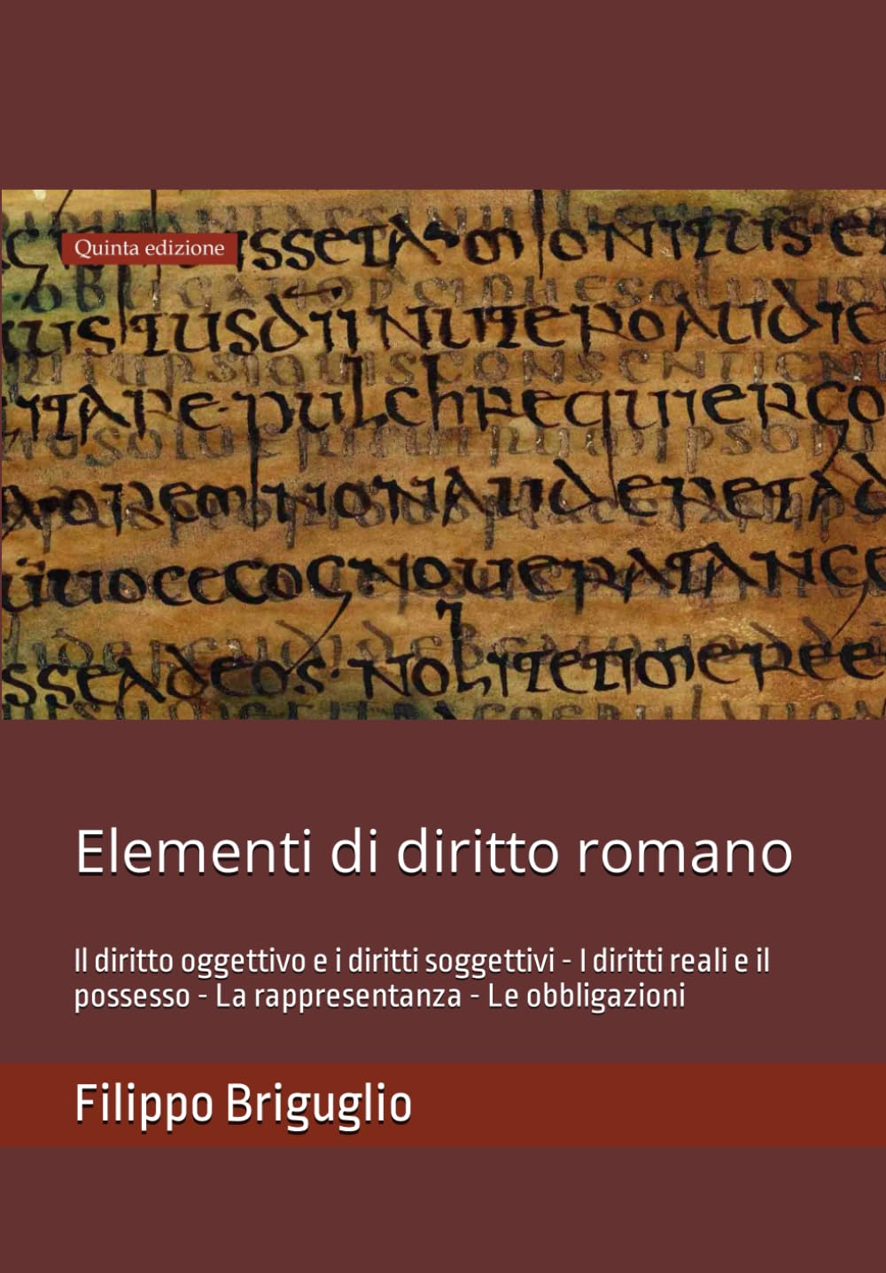 Elementi di diritto romano: Il diritto oggettivo e i diritti soggettivi - I diritti reali e il possesso - La rappresentanza - Le obbligazioni Law