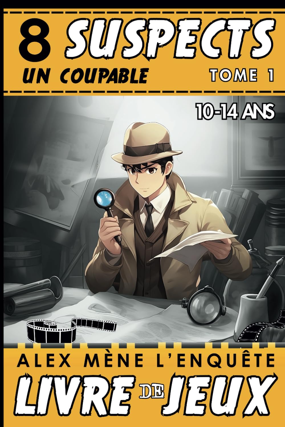8 Suspects un coupable - Alex mène l’enquête: Livre de jeux d'enquêtes policières pour Enfant de 10 à 14 ans - Tome 1. Éveillez la Curiosité des Ados Amateurs d'Énigmes. book