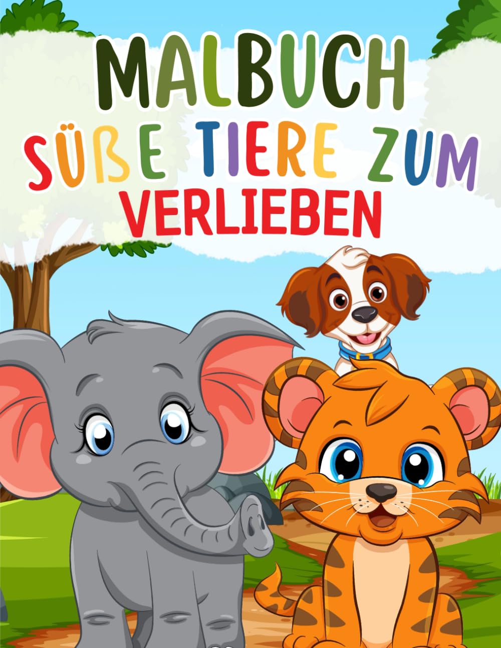 MALBUCH süße Tiere zum verlieben: 45 Tiermotive zum ausmalen für Kinder im alter von 4 Jahren.: Verwöhne deine Sinne mit Farben und Liebe für die Tierwelt. Study Guides