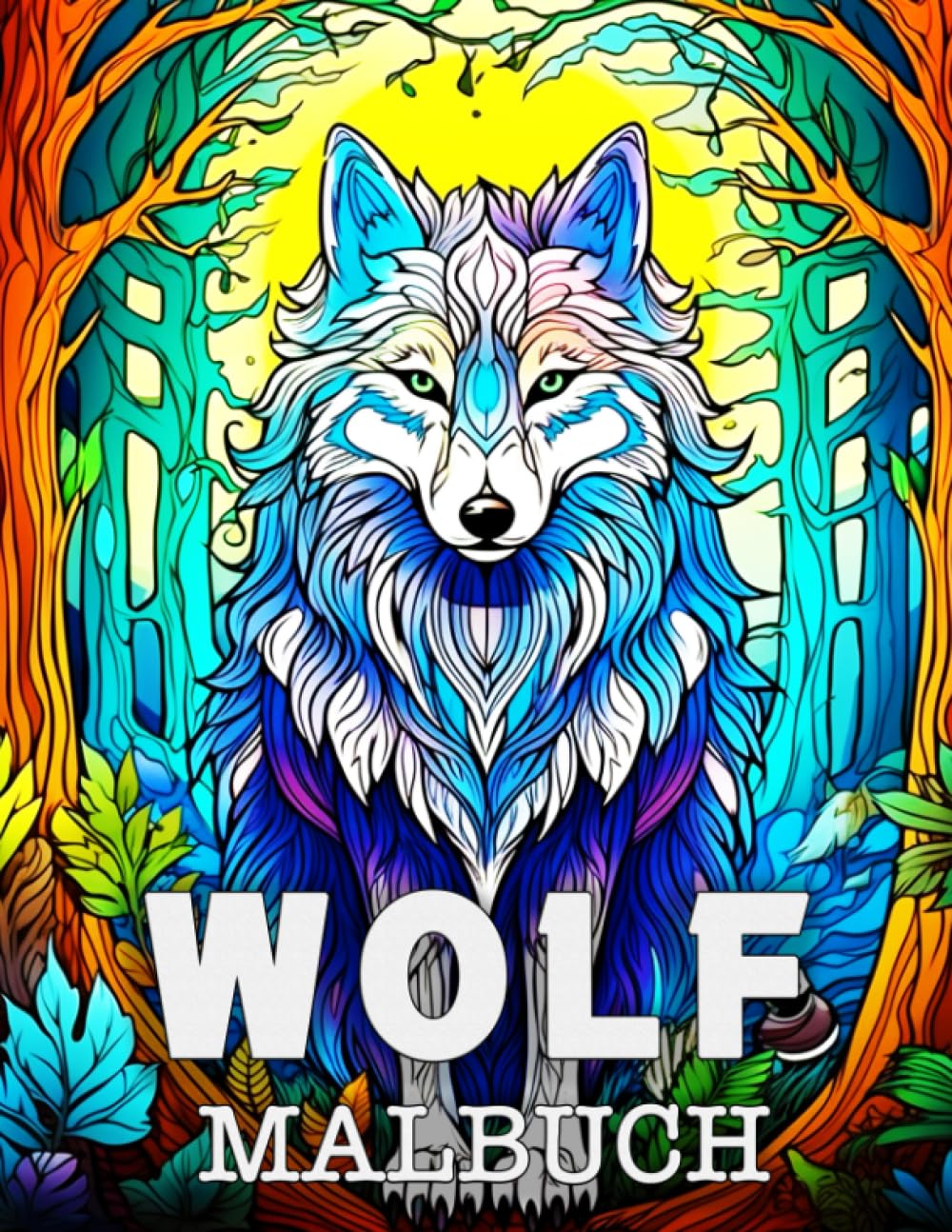 Wolf Malbuch: Schöne Bilder zum Ausmalen und Entspannen Non-fiction