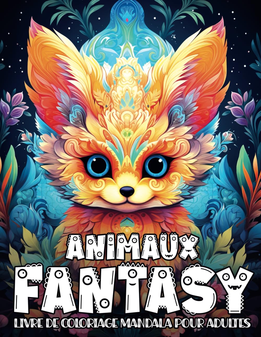Animaux Fantasy: Livre de Coloriage Mandala pour Adultes avec des Petit Monstres Adorables Arts & Music