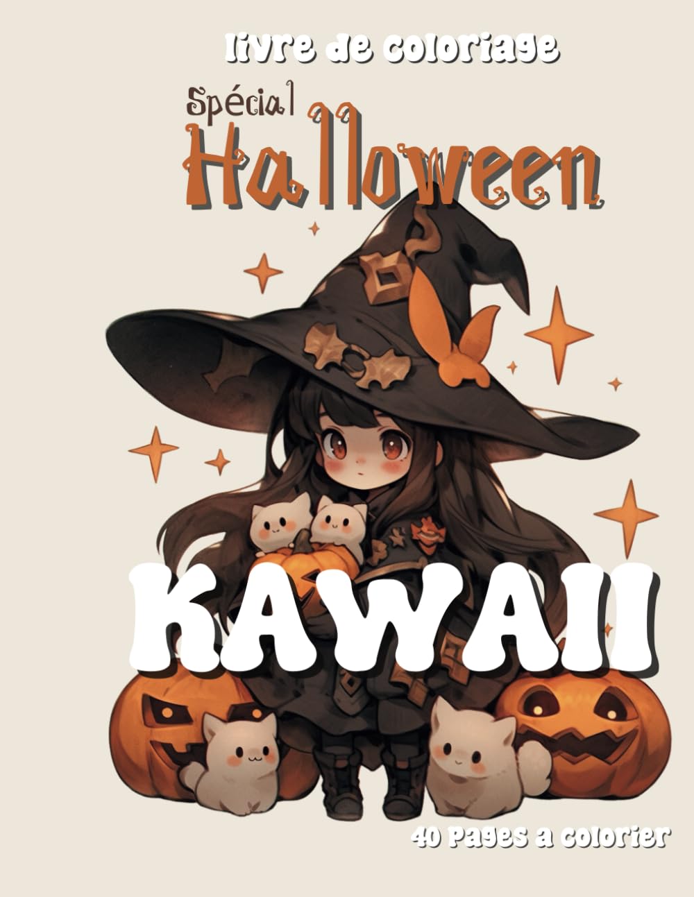 Livre de coloriages KAWAII pour enfants, spécial Halloween. Enfant 3 à 8 ans. dessins kawaii/mignon.: 40 dessins Kawaii mignon sur le thème halloween pour les enfants Novels & Short Stories