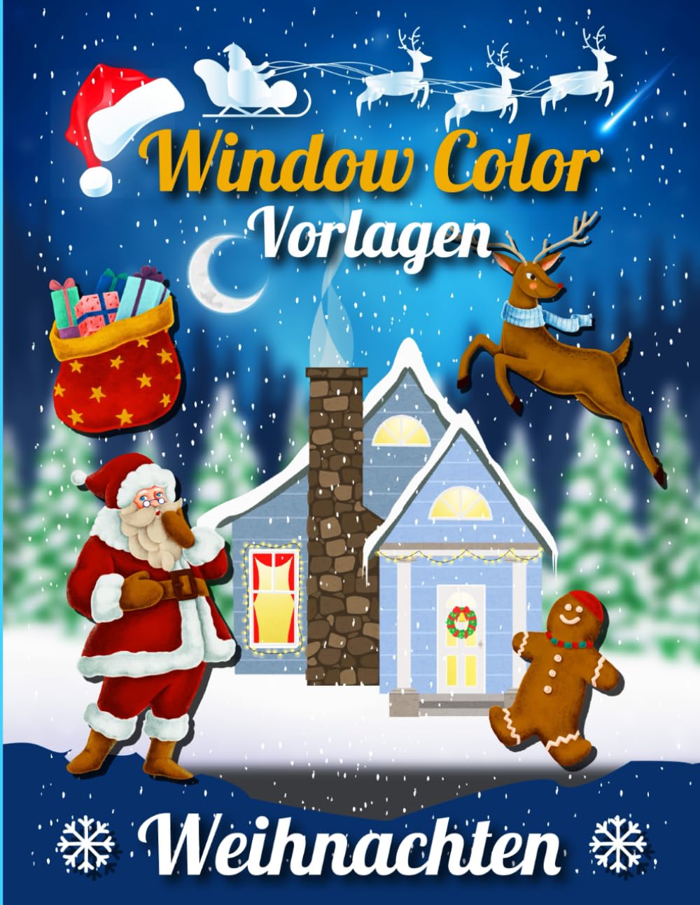 Window Color Vorlagen Weihnachten: Fensterbilder weihnachten für Kinder und Erwachsene - Fangen Sie die Magie ein mit bezaubernden Designs und lustigen Malvorlagen Hobbies & Crafts