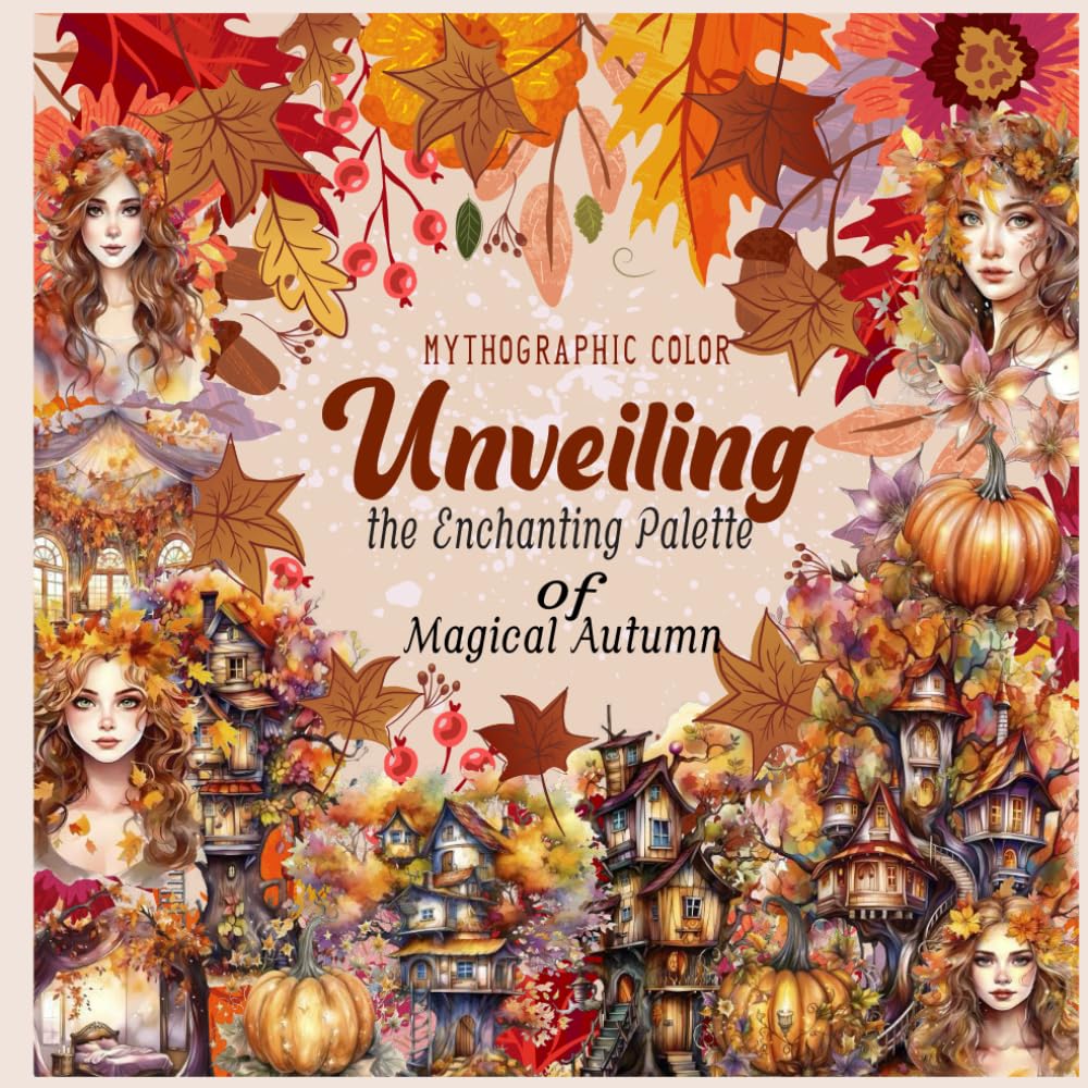 Mythographic Color: Unveiling the Enchanting Palette of Magical Autumn: discover labyrinth, Autumn Wonderland Coloring Pages Books