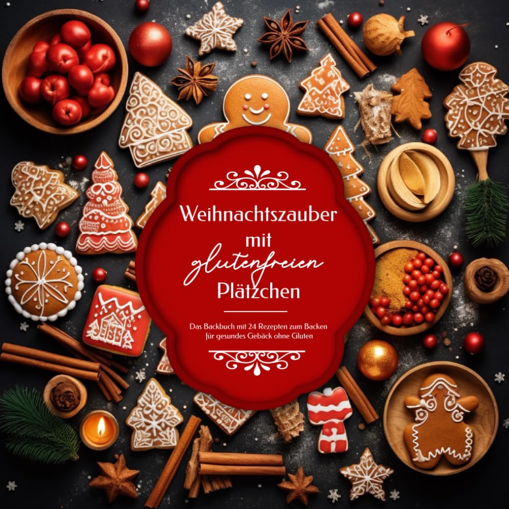 Weihnachtszauber mit glutenfreien Plätzchen - Das Backbuch mit 24 Rezepten zum Backen für gesundes Gebäck ohne Gluten: Der Adventskalender ohne Dinkel und Weizen zu Weihnachten Lifestyle